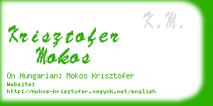 krisztofer mokos business card